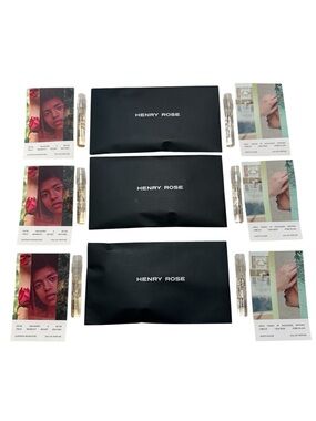 Henry Rose NEW 3 Sample Gift Sets
Total of 6 Perfume Vials (2 in each Envelope)